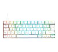 NOS C-450 Mini Pro RGB Mechanical Gaming Keyboard - White, New