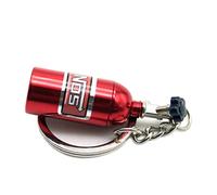 Nos Gas Car Keychain Fashion Pill Box Storage Red NOS Bottle Keychain Nitrous Oxide Bottle Keyring,NOS Key Chain,Creative Key Chain,Keyfob Stash,Turbo Keychain