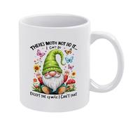 NOSAAE Gnome There's Nothing I Can't Do Except Reach The Top Shelf Black Coffee Mug,11oz Ceramic Coffee Cup,Gifts for Friends Family,Dishwasher and Microwave Safe