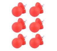 Nose - 6 Pieces Rudolph Nose | Rubber Nose with Elastic for Nose Day, Birthday, Circus, Christmas Costume Party, Decoration