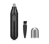 Nose and Ear Hair Trimmer, Painless Electric Nose Hair Removal for Men and Women, Battery-Operated, Dual Edged Blades with Cleaning Brush