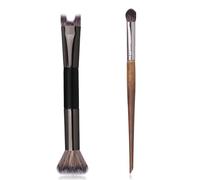 Nose Contour Brush, 2-In-1 U-Shaped,Blush Brush, Eyebrow & Eye Shadow Brush,For Full Face Makeup Beginners,Nose Contour,Blush Brush for Cheeks,Eyeshadow Brushes