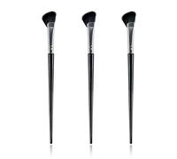 Nose Contour Brush, 3Pcs Eye Brow Contouring Brush Half Fan-Shape Shadow Brush Blush Brush for Highlighter Blush Liquid Cream Powder