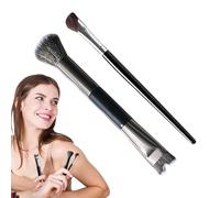 Nose Contour Brush - Double-Ended Contour Makeup Brush - Synthetic Bristles Make Up Tool for Blending Smudging Sculpting Highlighting Defining