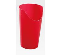 Nose Cut Out Cup - Adult Disability Drinking aid with Cut Out for Nose. (Pack of 1, Red)