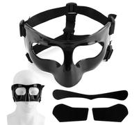 Nose Guard for Broken Nose, Adjustable Face Shield Mask with Pads Sports Face Mask Protector for Adults and Teens Basketball Soccer Sports Protection Accessories