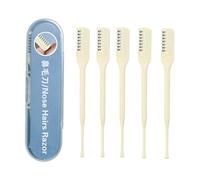 Nose Hair Cutting Tool, Nose Hair Removal Cutter - 5 Pieces Double Sided Nose Hair Removal Tools with Ear Picker - Grooming Supplies for Nose Hair Removal
