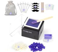 Nose Hair Removal Kit for Men & Women, USB-C Portable Nose Waxing Kit with Smart Temperature Control, 100g Hard Wax Beads, 30 Applicators, 2 Silicone Pots for Nose, Ear & Facial Hair