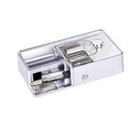 Nose Hair Trimmer， Double Hopper Cigarette Maker, Electric Intelligent Induction Household 8M/6.5M/5.5M Automatic Cigarette Filling(Silver)