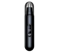 Nose Hair Trimmer,Ear Eyebrow Trimming Tool with Display Rechargeable Cordless Painless Double Edge Blades Razor Nose Hair Clipper Removal Device Gifts for Man Woman Husband Black