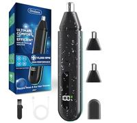 Nose Hair Trimmer for Men - 2024 Professional Painless Ear & Facial Hair Trimmer for Men Women, IPX7 Waterproof USB Rechargeable, Dual Edge Blades for Easy Cleansing, LCD Display