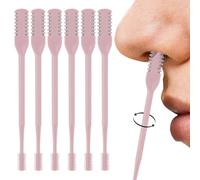 Nose Hair Trimmer for Men Women,2-in-1 Nasal Hair Cutter,2025 Upgraded Manual 360° Rotating Nostril Hair Removal Tool,Double Sided Nose Hair Trimmer with Ear Picker,Travel Essentials (Pink-6PC)