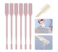 Nose Hair Trimmer for Men & Women, 2025 Upgraded 2-in-1 Nasal Hair Cutterk, Manual Double Sided Nose Hair Removal Grooming Tool Travel Essential (Pink, 6 Pcs)