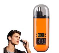 Nose Hair Trimmer, Painless USB Nasal Trimmer with Ipx7 Waterproof, Rechargeable Eyebrow Razor, Dual Edge Blades Ear and Eyebrow Facial Hair Removal with Digital Display, Easy Clean for Men and Women
