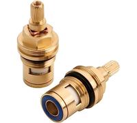 Nose Hair Trimmer， Tap Valves Replacement Cold and Hot Water Brass Ceramic Disc Insert Gland Cartridges Mixer Tap Cartridges Quarter Turn 20 Spline G 1/2",(Blue)