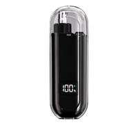 Nose Hair Trimmer Type-C Charging Rounded Arched Blade Electric Portable Men Mini Nose Hair Trimmer Face Care Kit Tools,Black