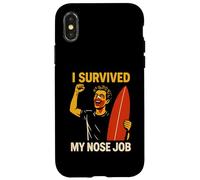 Nose Job I Survived My Nose Job Fun Womans Surgery Patient Case for iPhone X/XS