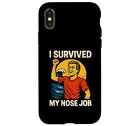 Nose Job I Survived My Nose Job Fun Womans Surgery Patient Case for iPhone X/XS
