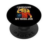 Nose Job I Survived My Nose Job Fun Womans Surgery Patient PopSockets Adhesive PopGrip