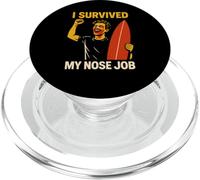 Nose Job I Survived My Nose Job Fun Womans Surgery Patient PopSockets PopGrip for MagSafe