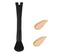 Nose Makeup Brush, Nose Contour Brush U-shaped Double Ended Nose Sculpting Brush Precise 2 in 1 Puffy Makeup Brush for Blush, Highlight, Easy Contour, Beginners, Professional (All Black)