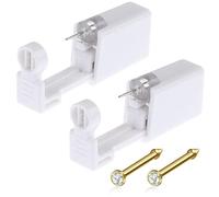 Nose Piercing Gun Kit - 6Pcs Self Nose Piercing Kit Unit Disposable Nose Piercing Gun Including 2Pcs Nose Piercing Gun with 2Pcs Built-in Nose Studs and 2Pcs Clean Tools for Nose Cartilage Tragus