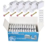Nose Piercing Gun Kit - 72Pcs Self Nose Piercing Kit Unit Disposable Nose Piercing Gun Including 24Pcs Nose Piercing Gun with 24Pcs Built-in Nose Studs and 24Pcs Clean Tools for Nose Cartilage