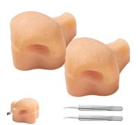 Nose Pimple Poppings Toy, Silicone Interactive Fidget Pimple popper Pal, Reusable Squeeze Stress Reliever, Funny Zit Simulator Game, Strawberry Nose Clip Blackhead Cleaner Model for Adult Teen (2Pcs)