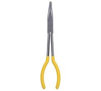 Nose Pliers 11 Inch 45# Steel Plier with Comfortable Handle 25 Degree ANG Needle Nose for Bending Shaping Twisting Wires Cable Cutting Industrial Machine Home Repairing Crafting Wo (45° clamp)