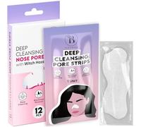 Nose Pore Strips, Blackhead Remover Strips with Witch Hazel for Deep Cleansing, Skincare For Clearer, Smoother, Radiant Skin (12 pc), Pore Cleaner & Whitehead Remover