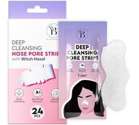Nose Pore Strips, Deep Cleansing Blackhead Remover with Witch Hazel | Targets Buildup Like a Magnet, Lifting Away Dirt and Oil Toward Clearer, Smoother Skin, 24 Pack