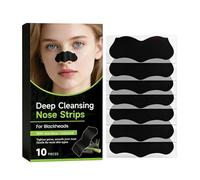 Nose Pore Strips, Pack of 10 Deep Cleansing Oil Controlling Gentle, Nose Cleaning Plasters, for Women at Home, in the Salon, on Business Trips and in Everyday Office Use