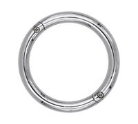 Nose Ring for Cow | Silver Finish Sturdy Stainless Steel Bull Nose Ring | Multifunctional Cattle Veterinary Instruments, Professional Rustproof Breeding Tools for Outdoor