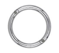 Nose Ring - Heavy Duty Stainless Steel Septum Ring Silver Septum Ring Control Instrument Veterinary Multifunctional Cattle Breeding Professional Rustproof Tool