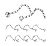 Nose Rings Studs - Gemstone Nasual Piercing Pin - Nose Studs Jewelry - for School Commuting Leisure Party Gathering Travel Vacation