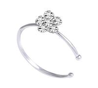 Nose Rings Thin 1PC Nail Drill Crystal Ring Point Ring Rings Nose C Shaped Nose Nose Nose False Piercings Hoops Rings 6mm (Silver, One Size)