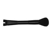 Nose Shadow Brush Double Ended U-shaped Powder Brush, Black Ps Nylon Aluminium, Lightweight Portable Makeup Tool for Makeup Beginners
