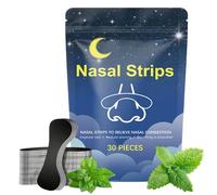 Nose Snoring Strips, 30 Pack Nasal Breathing Strips, Supports Clear Breathing, Gentle Adhesive Snore Reliefs Tape for During Sleep, Nighttime Rest, Cold Allergy Recovery Travel and Seasonal Care