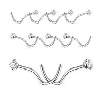 Nose Studs | Gemstone Nasual Piercing Pin Jewelry - Nose Charming Studs | for School Commuting Leisure Party Gathering Travel Vacation