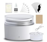 Nose Wax Kit for Men and Women, Smart Temp Control Wax Melt Warmer with 100g Wax Beads, 10 Applicators, 30 Nose Hair Sticks, 10 Mustache and Care Oil, Nose Hair Wax Kit (White)
