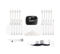 Nose Wax Kit, Professional Facial Waxing Kit with Protable Mini Heater, Wax Paper, 100g Wax Beans(10g per Pack), Reuseable Ear & Nose Wax Applicators, USB Cable