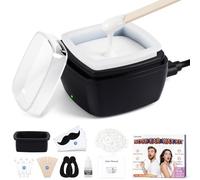 Nose Wax Removal Waxing Kits: Portable Mini Wax Warmer with 100g Hard Wax Beads - Professional Wax Heater Set for Women & Men for Home and Travel Friendly Facial Waxing Solution