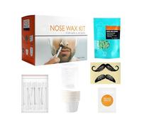 Nose Wax Set with Applicators, Portable, Quick Cleaning Hair Removal Set, Hair Remover for Nose and with Wax Beads, for Eyebrows, Beard, Lips, Fluff, Nose and Moustache