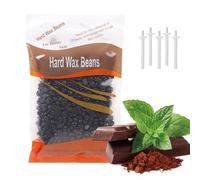 Nose Waxing Kit, 100 g Nose Hair Removal Wax for Men and Women with 5 Pieces Safe Wax Applicators for Adult Nostrils Face Ear Nose Eyebrow Hair (Chocolates)
