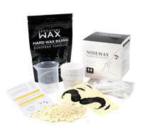 Nose Waxing Kit For Men Women, Professional Nose Hair Removal Wax Kit, Includes 100g Wax/20 Paper Cups/20 Waxing Sticks/8 Mustache Guards, Safe Quick Hair Removal