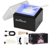 Nose Waxing Kit -Portable USB-Powered Wax Warmer for Ear/Eyebrow/Beard/Lip Hair Removal | Includes 50g Hard Wax Beans, 6 Applicators & 6 Nose Hair Sticks & Silicone Pot | Travel-Friendly Design