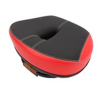 Noseless Bikes Seat Cushion for Men & Women Comfort, Extra Padding & Wide Oversized Bikes Seat, Replacement Bikes Saddle for Peloton Bikes, Exercise Bikes, (Red)