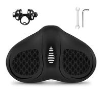Noseless Oversized Bike Seat,Extra Wide Bicycle Saddle for Exercise Bike | Comfortable&Dual Shock Absorption:Ultimate pressure relief for E-bikes/Hybrid/Traditional City bike.Waterproof & super-cozy