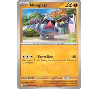 Nosepass 101/167 Common Reverse Holo Pokemon Card (SV Twilight Masquerade) + TitanCards Toploader