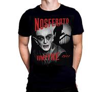 Nosferatu 1922 Mens T-Shirt Gothic Horror Halloween Black Cotton Graphic Tee Shirt